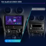V1 AI Voice Wireless CarPlay Android Auto Radio For Audi A3 8P 2003 - 2013  4G Car Multimedia GPS 2din autoradio - imagine 2